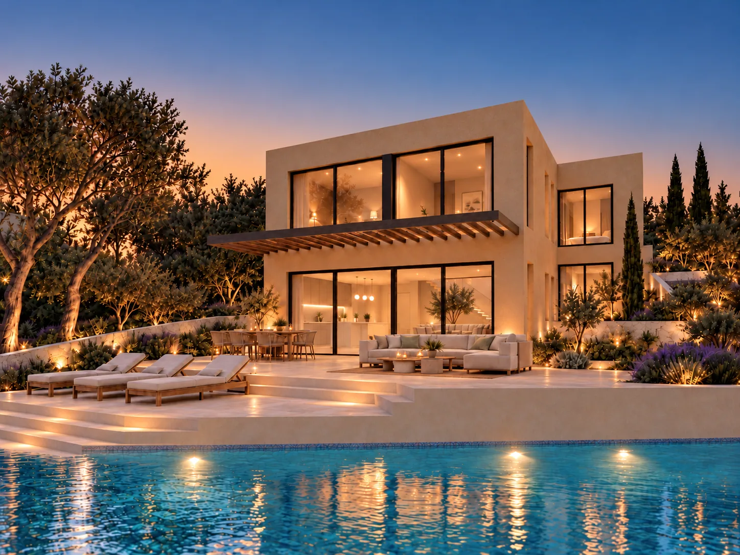 Visualisation of Villa Sa Costera with terrace and pool in southern Mallorca